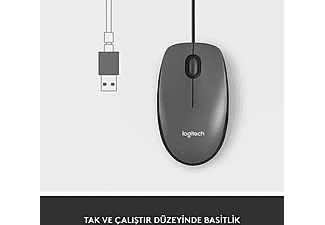 LOGITECH M100 Kablolu 1.000 DPI USB Mouse - Siyah_2