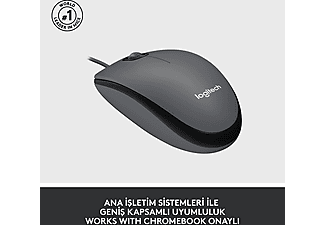 LOGITECH M100 Kablolu 1.000 DPI USB Mouse - Siyah_3