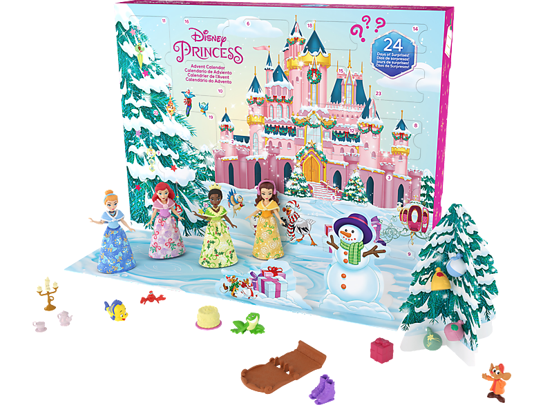BARBIE HLX06 Disney Prinzessin Adventskalender Mehrfarbig | Spielwelten & Sammelfiguren