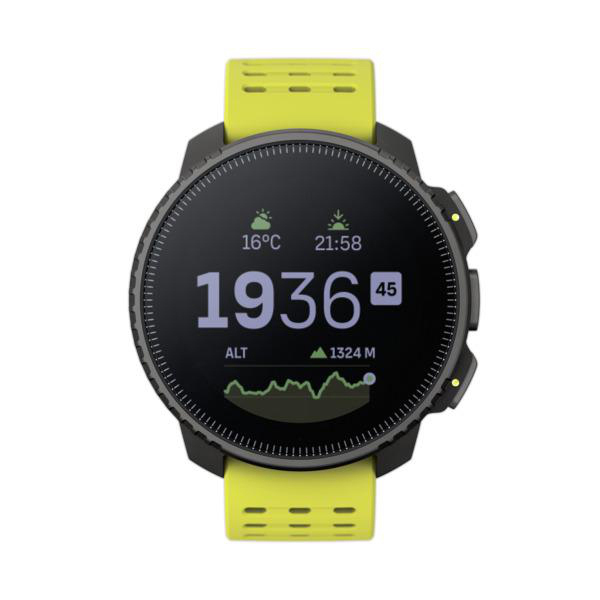 SUUNTO Vertical Smartwatch Polyamid Black Einheitsgröße, Glasfaserverstärktes Lime Silikon