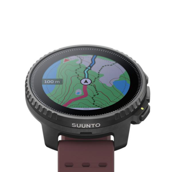 SUUNTO Vertical Glasfaserverstärktes Polyamid Smartwatch Silikon, Black Ruby Einheitsgröße