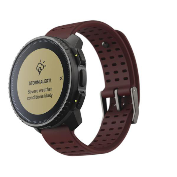 SUUNTO Vertical Smartwatch Polyamid Ruby Black Silikon, Glasfaserverstärktes Einheitsgröße