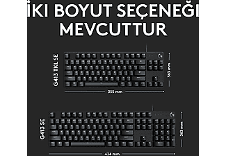 LOGITECH G G413 SE TKL Aydınlatmalı Türkçe Q Mekanik Oyun Klavyesi - Siyah_5