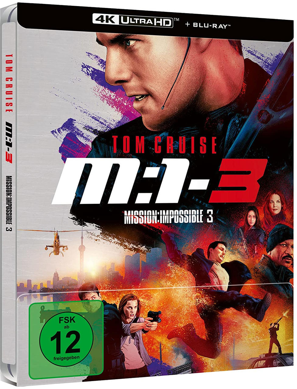Mission Impossible 3 DVD-Hülle mit Tom Cruise. Personen in Action-Posen auf dem Cover.