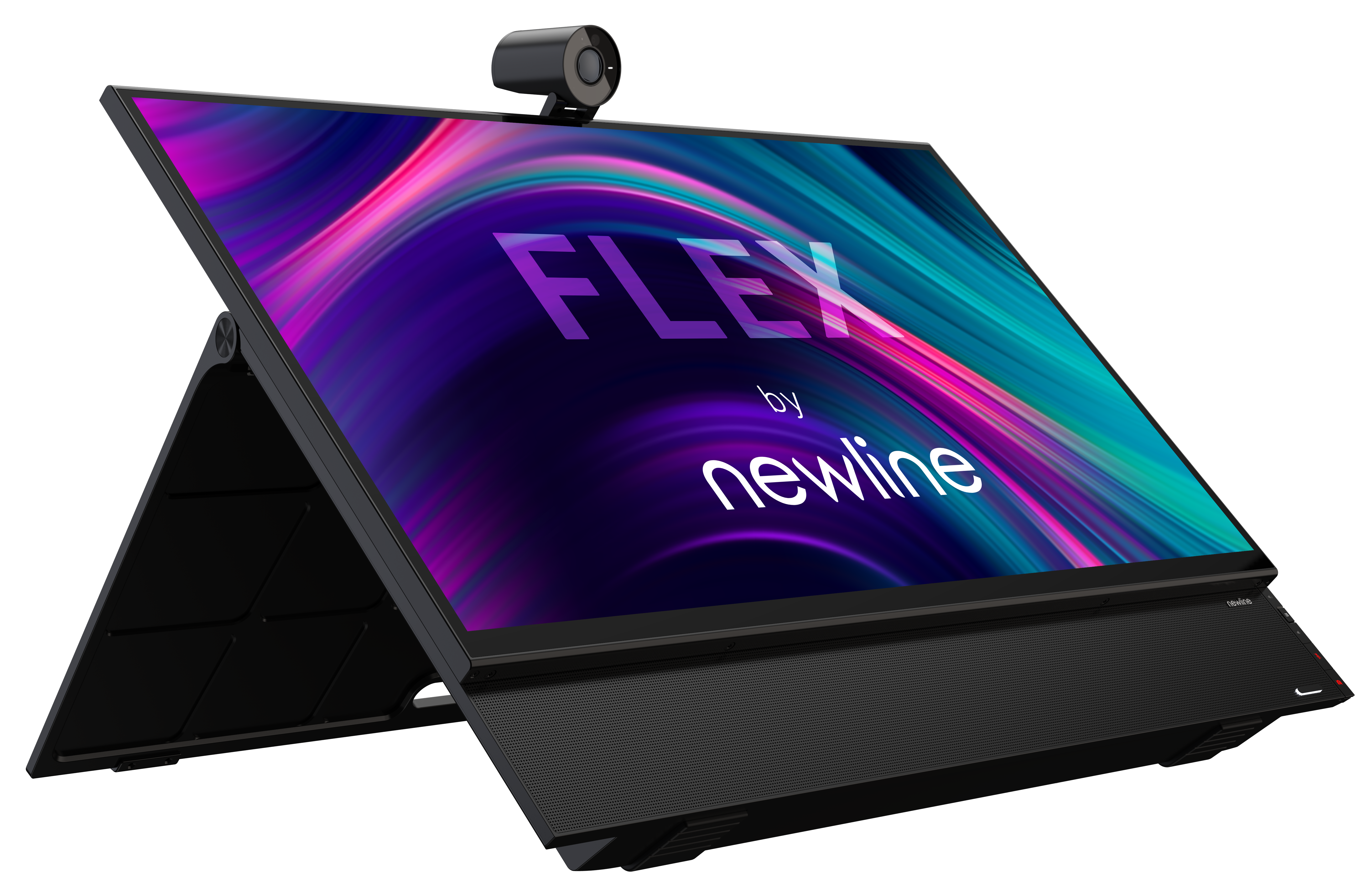 Monitor - Newline Flex TT-2721AIO Profesional, 27", UHD 4K, 8 ms, 165 Hz, Táctil, Webcam, Negro