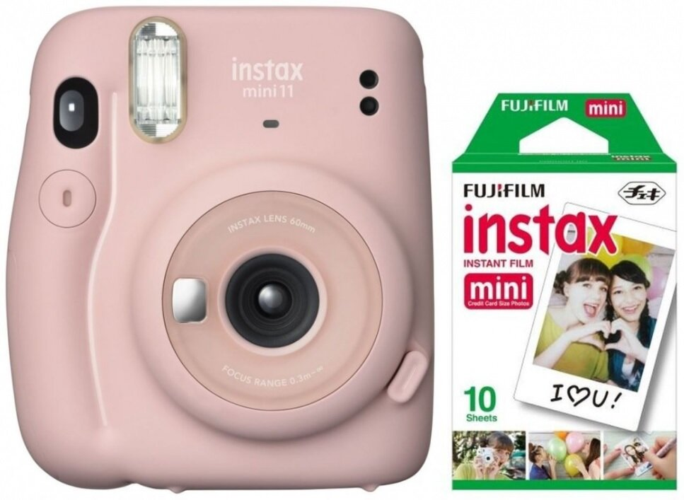 Aparat FUJIFILM Instax mini 11 Blush Pink Różowy + 10 wkładów Instax mini