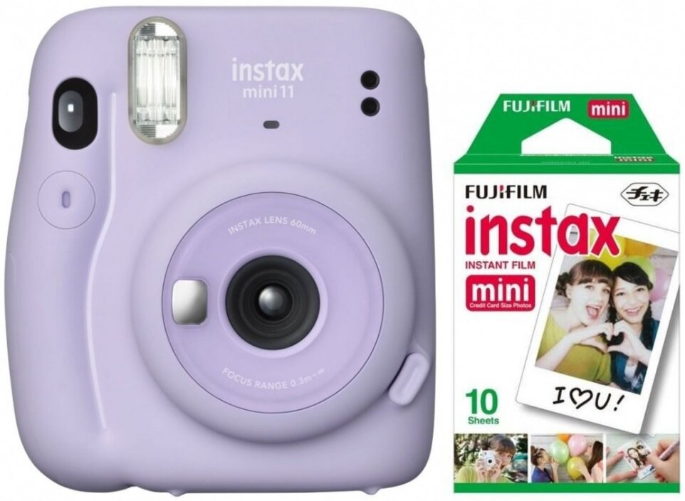 Aparat FUJIFILM Instax mini 11 Lilac Purple Fioletowy + 10 wkładów Instax mini