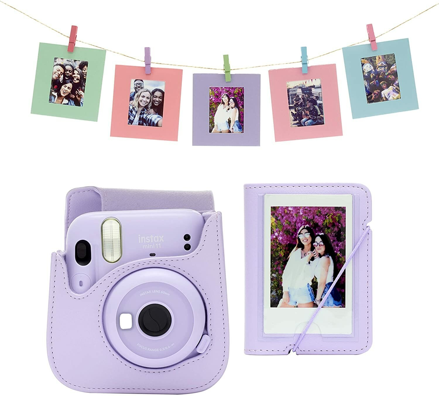 Aparat FUJIFILM Instax mini 11 Lilac Purple Fioletowy Mega Pack