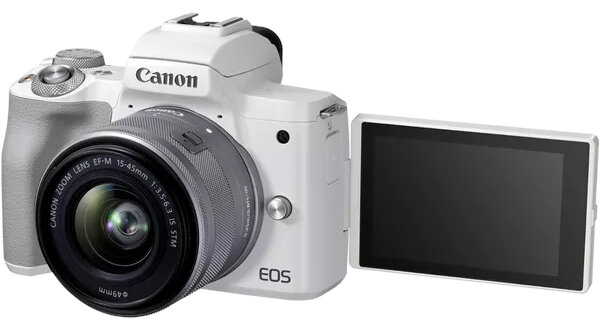 Aparat CANON EOS M50 Mark II + EF-M 15-45mm f/3.5-6.3 IS STM Biały