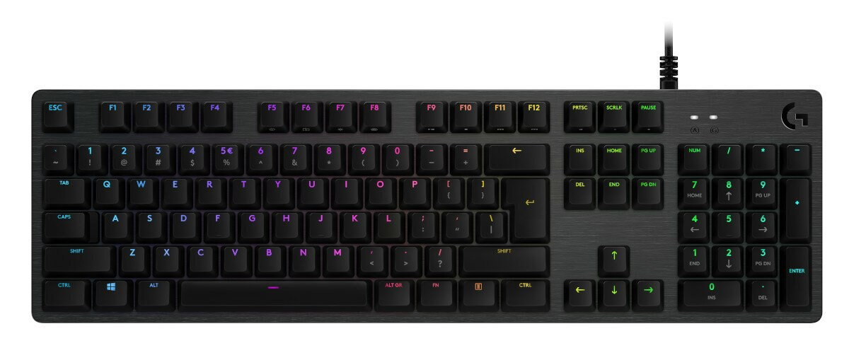 Klawiatura przewodowa LOGITECH G512 Carbon GX Blue 920-008946