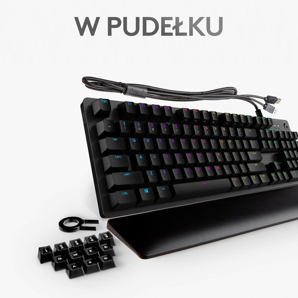 Klawiatura przewodowa LOGITECH G513 Carbon RGB GX Red Linear 920-009340