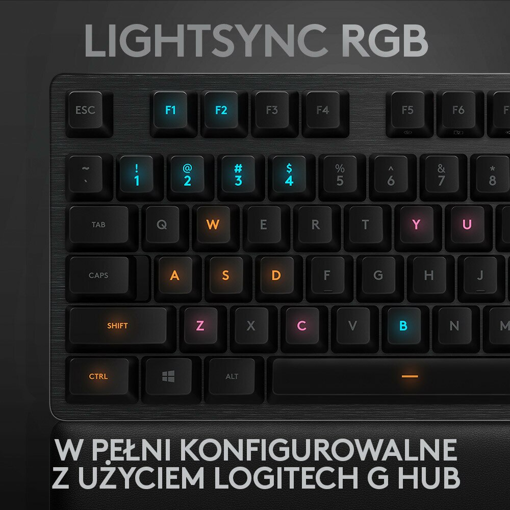 Klawiatura przewodowa LOGITECH G513 Carbon RGB GX Red Linear 920-009340