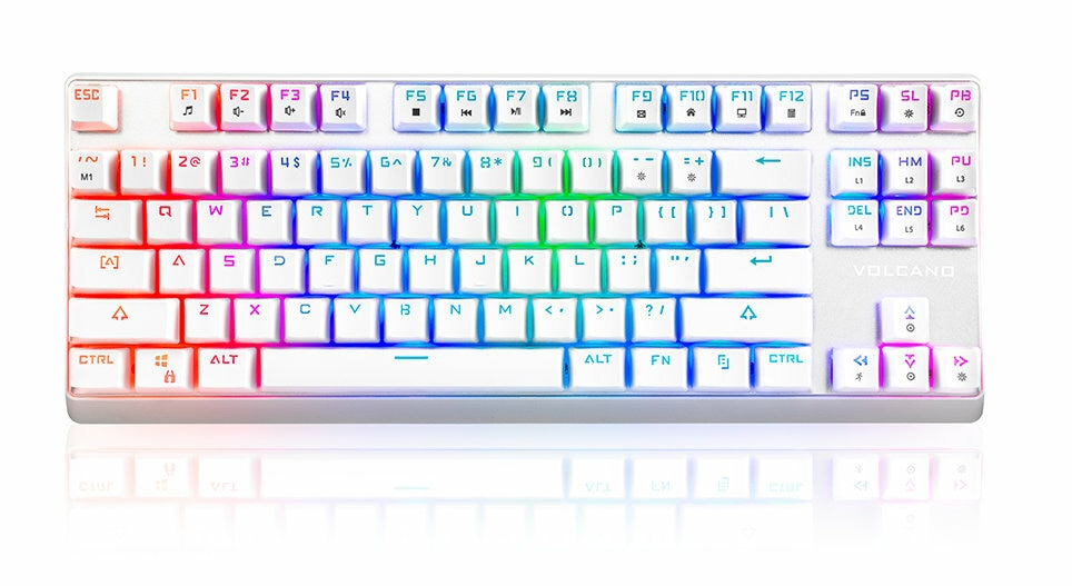 Klawiatura przewodowa MODECOM Volcano Lanparty RGB Biały K-MC-LANPARTY-U-RGB-BROWN