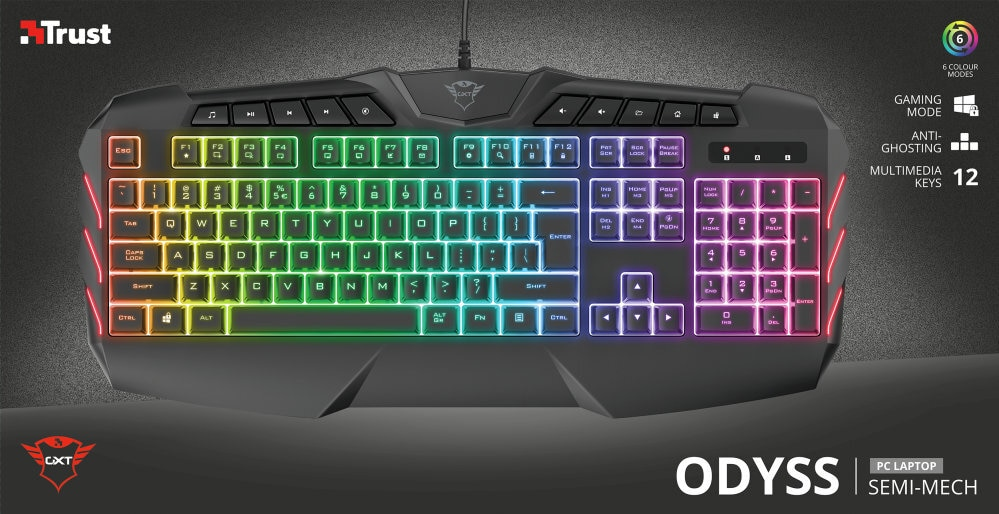 Klawiatura przewodowa TRUST GXT 881 Odyss RU