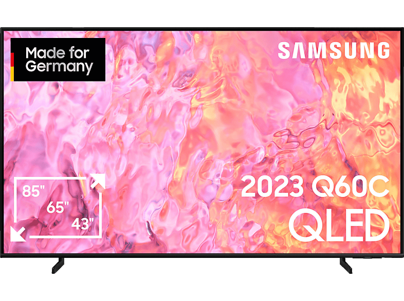 SAMSUNG GQ50Q60CAU QLED TV (Flat, 50 Zoll / 125 cm, UHD 4K, SMART TV, Tizen), QLED TV, Schwarz