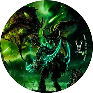 Alfombra gaming - Woxter Stinger Floorpad, Diámetro 120 cm, Antideslizante, Verde