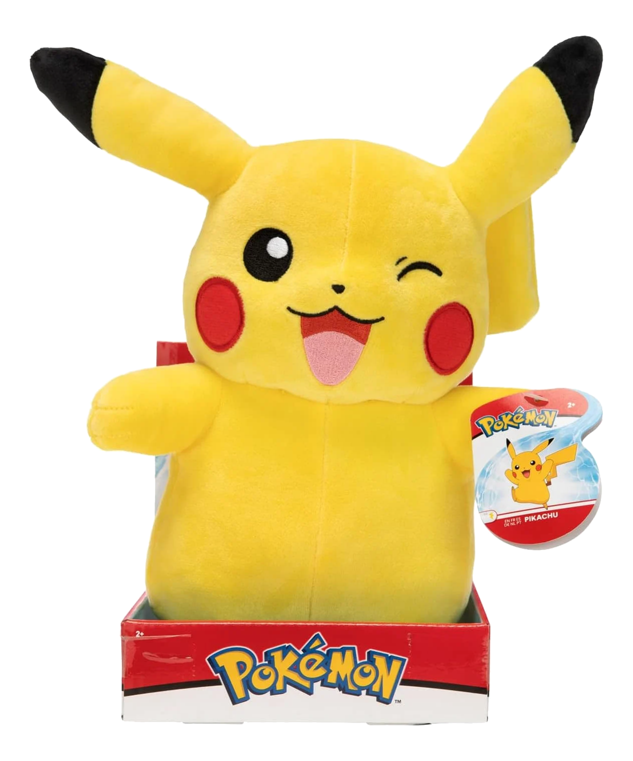 BANDAI NAMCO Pokémon Pikachu - Plüschfigur (Gelb/Rot/Schwarz)