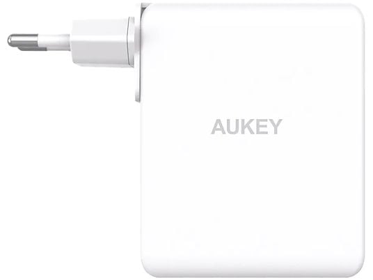 AUKEY Omnia II Mix 140 W - Caricabatterie di rete GaN (Bianco)