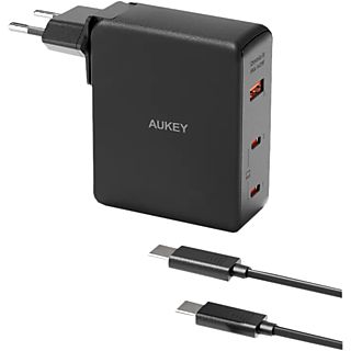 AUKEY Omnia II Mix 140 W - Caricabatterie di rete GaN (Nero)