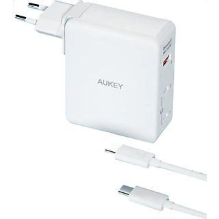 AUKEY Omnia II Mix 140 W - Caricabatterie di rete GaN (Bianco)