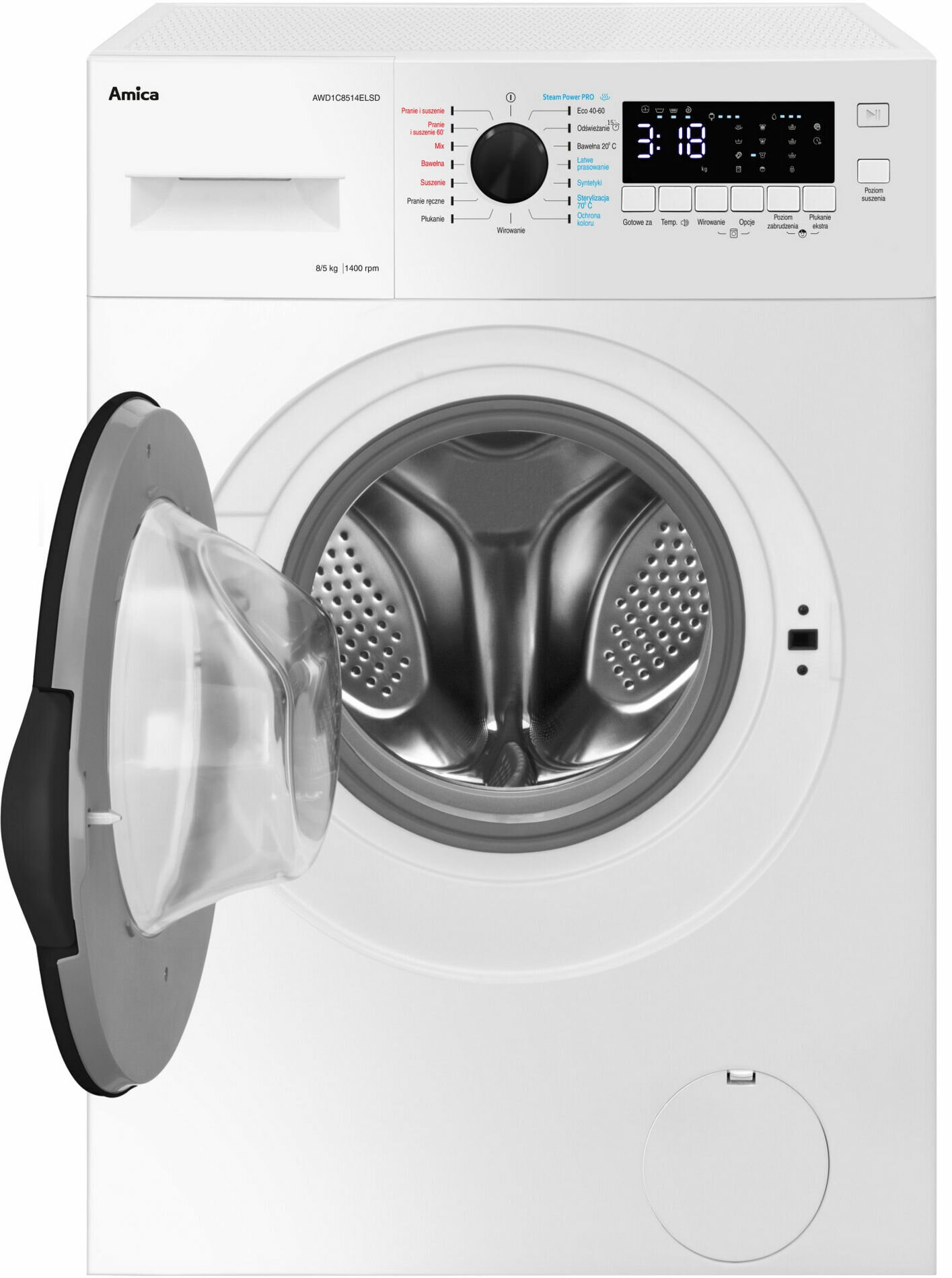 Pralko-suszarka AMICA AWD1C8514ELSD