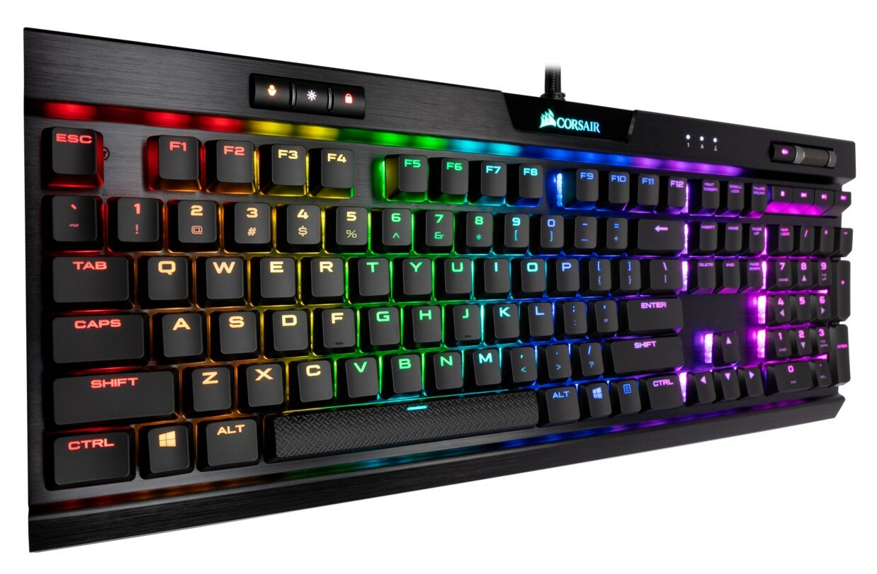 Klawiatura przewodowa CORSAIR K70 RGB MK.2 Low Profile Rapidfire Cherry MX Low Profile Speed CH-9109018-NA