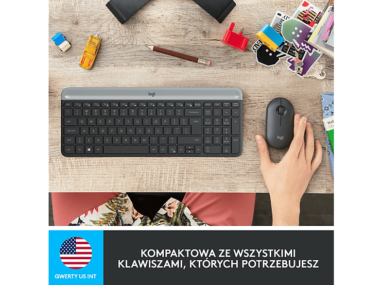 Zestaw LOGITECH MK470 Grafitowy – zdjęcie 3