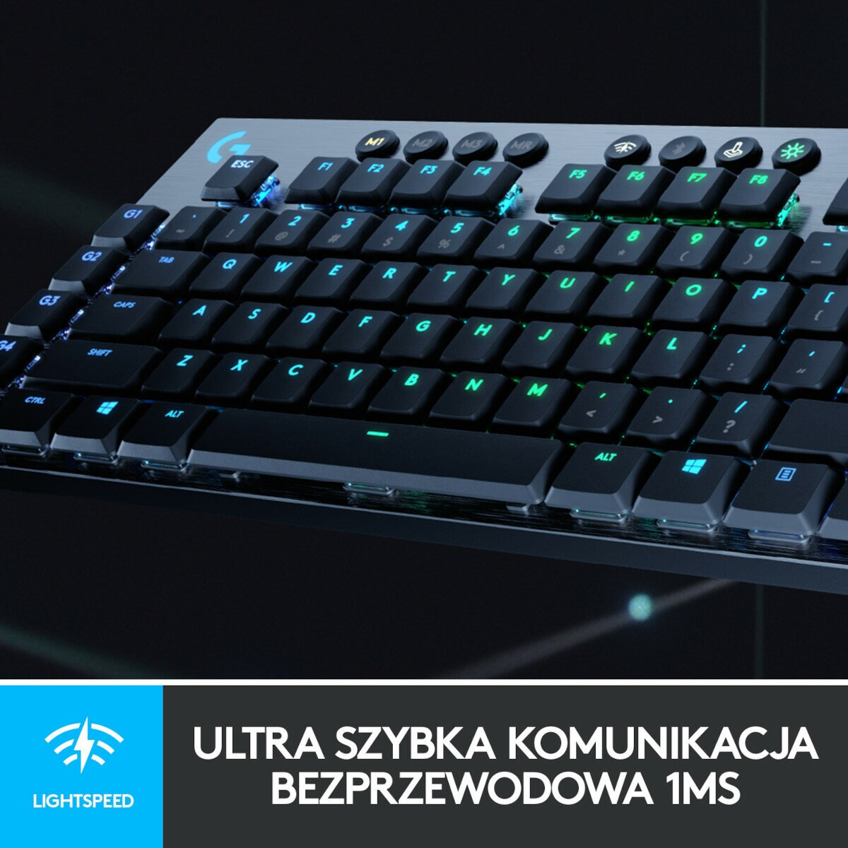 Klawiatura bezprzewodowa LOGITECH G915 Lightspeed Czarny US międzynarodowy Linear 920-008962