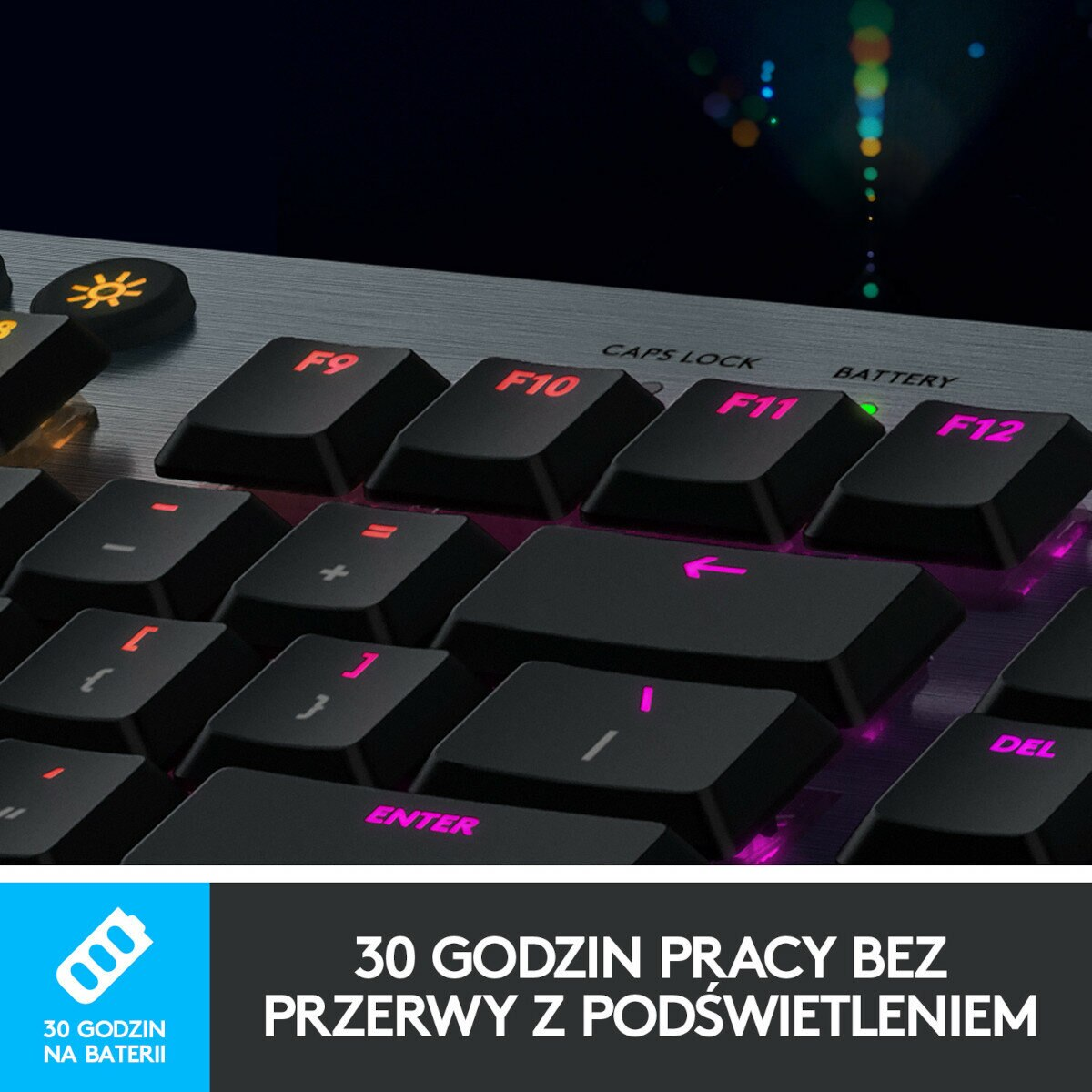 Klawiatura bezprzewodowa LOGITECH G915 Lightspeed Czarny US międzynarodowy Linear 920-008962