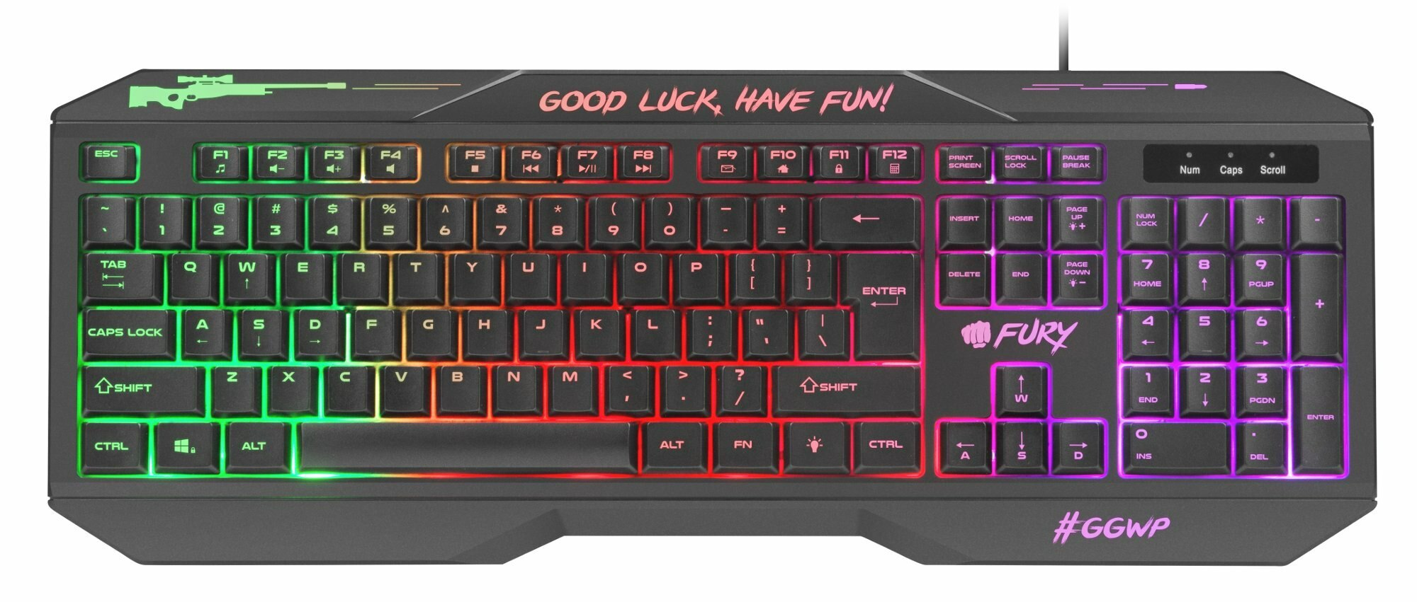 Klawiatura przewodowa FURY Hellfire 2