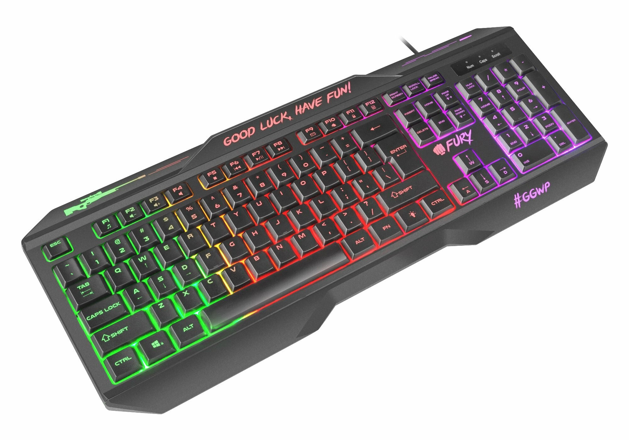Klawiatura przewodowa FURY Hellfire 2