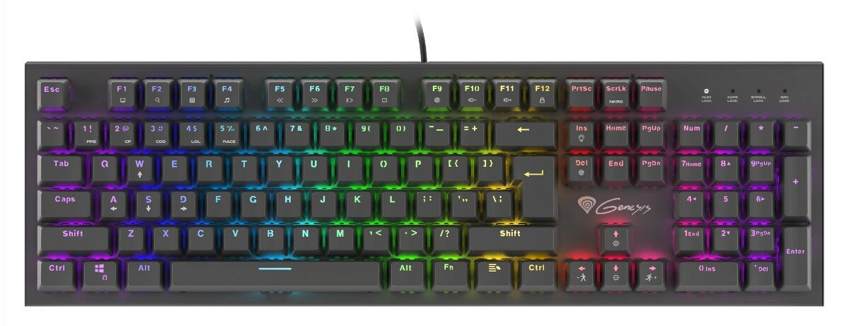 Klawiatura przewodowa GENESIS Thor 300 RGB Outemu Brown