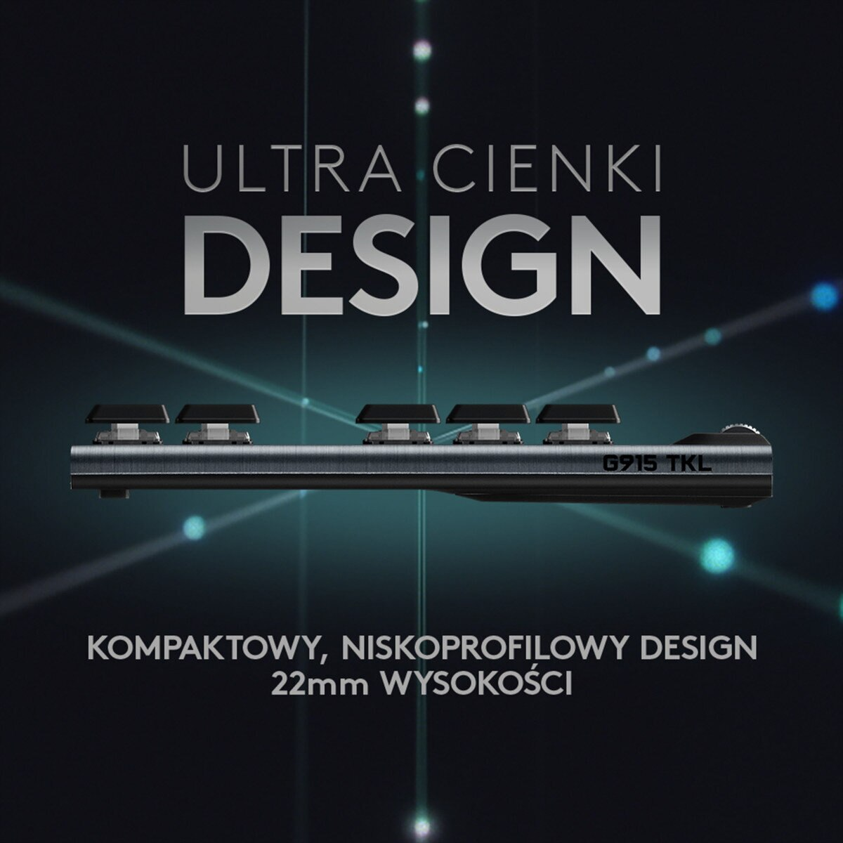 Klawiatura bezprzewodowa LOGITECH G915 TKL Czarny Liniowe 920-009520