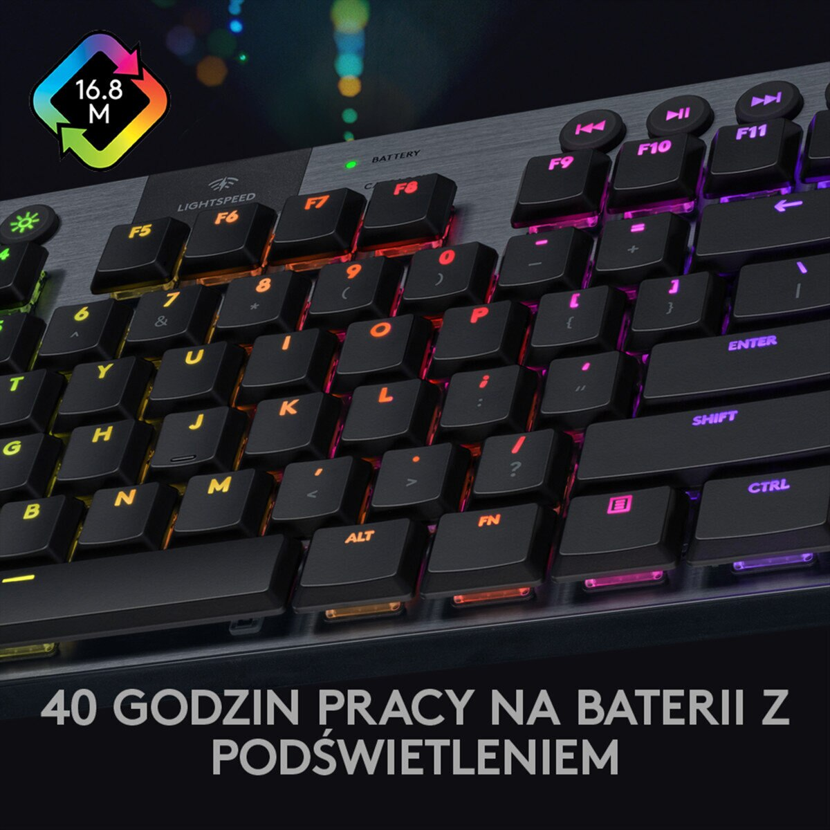 Klawiatura bezprzewodowa LOGITECH G915 TKL Czarny Liniowe 920-009520