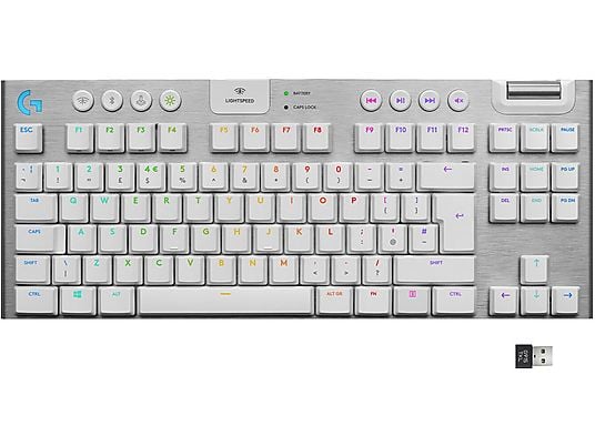 Klawiatura bezprzewodowa LOGITECH G915 TKL Biały Sprężynujące 920-009664