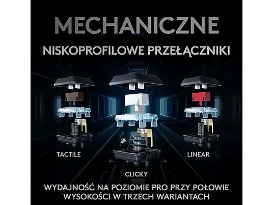 Klawiatura bezprzewodowa LOGITECH G915 TKL Biały Sprężynujące 920-009664