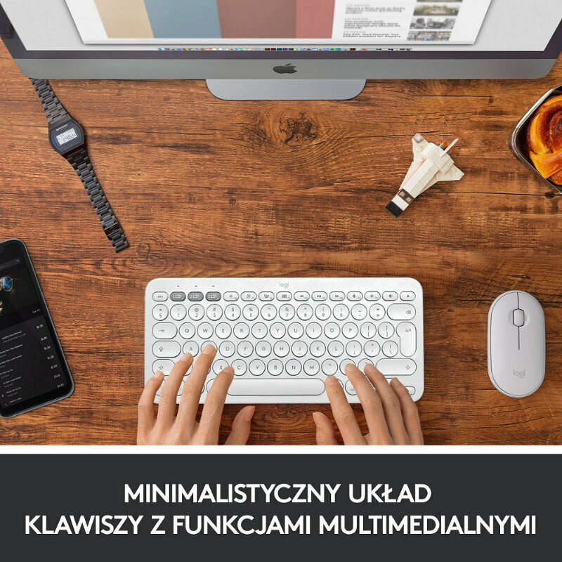 Klawiatura bezprzewodowa LOGITECH K380 do urządzeń Mac Biały 920-010407