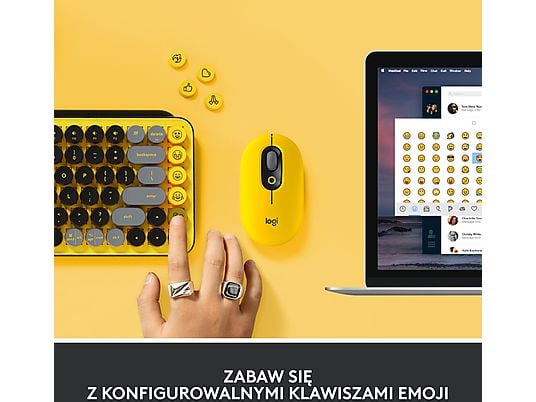 Klawiatura bezprzewodowa LOGITECH Pop Keys Czarno-żółty (Blast) 920-010735