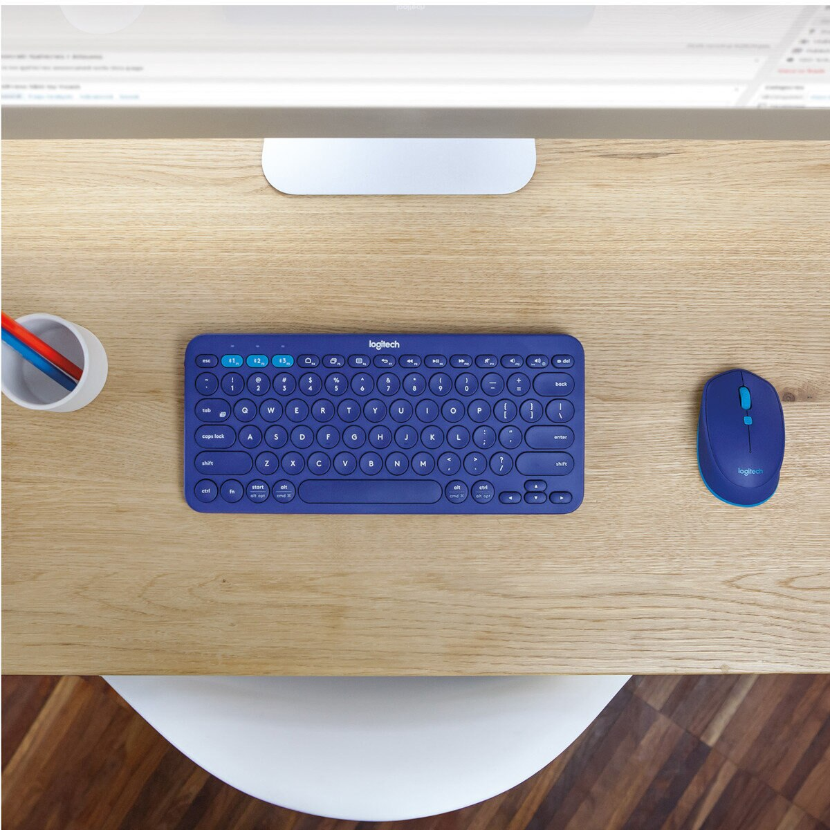 Klawiatura bezprzewodowa LOGITECH K380 Multi-Device Bluetooth Niebieska