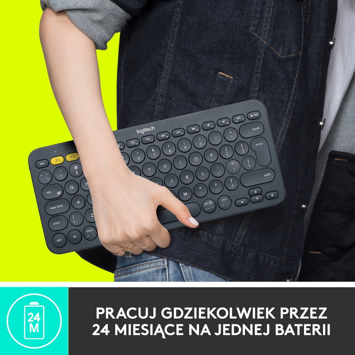 Klawiatura bezprzewodowa LOGITECH K380 Multi-Device Bluetooth Niebieska