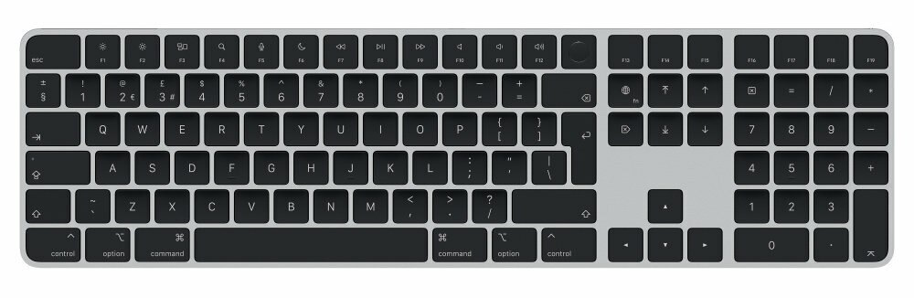 Klawiatura bezprzewodowa APPLE Magic Keyboard z Touch ID i polem numerycznym dla modeli Maca z czipem Apple - angielski (Wielka Brytania) - czarne