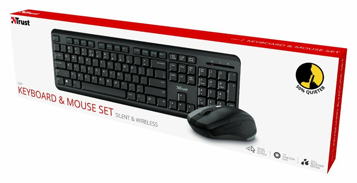 Zestaw klawiatura+mysz TRUST Ody RU