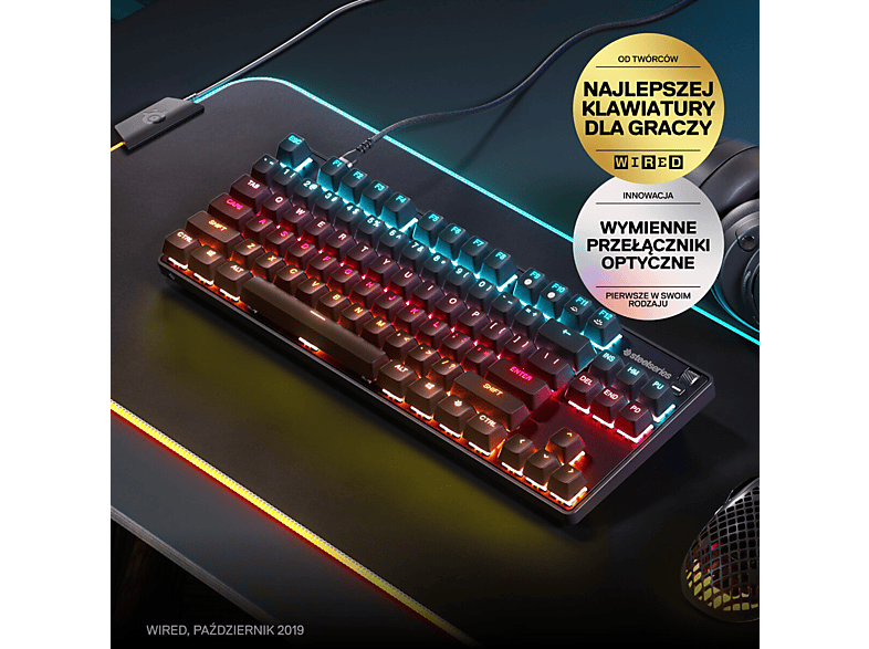 SteelSeries Apex 9 TKL Czarny – zdjęcie 3