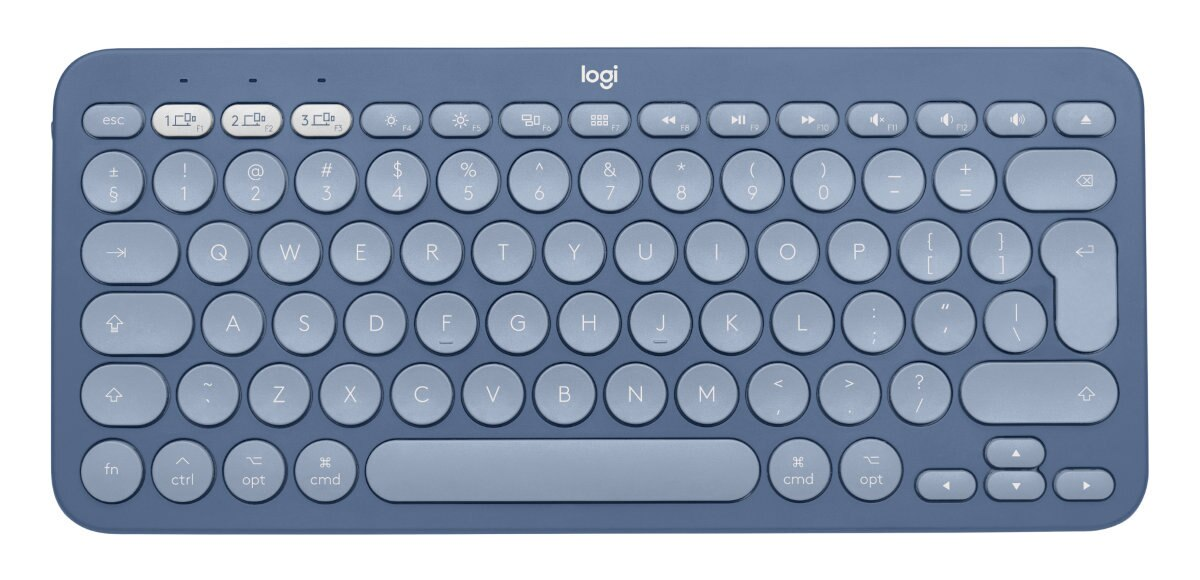 Klawiatura bezprzewodowa LOGITECH K380 do urządzeń Mac Niebieski (Blueberry) 920-011180