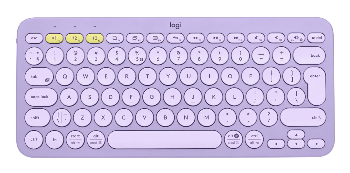 Klawiatura bezprzewodowa LOGITECH K380 Multi-Device Bluetooth Fioletowy (Lavender Lemonade) 920-011166