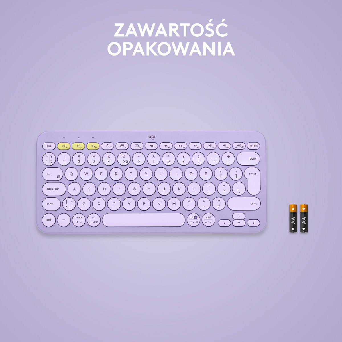 Klawiatura bezprzewodowa LOGITECH K380 Multi-Device Bluetooth Fioletowy (Lavender Lemonade) 920-011166