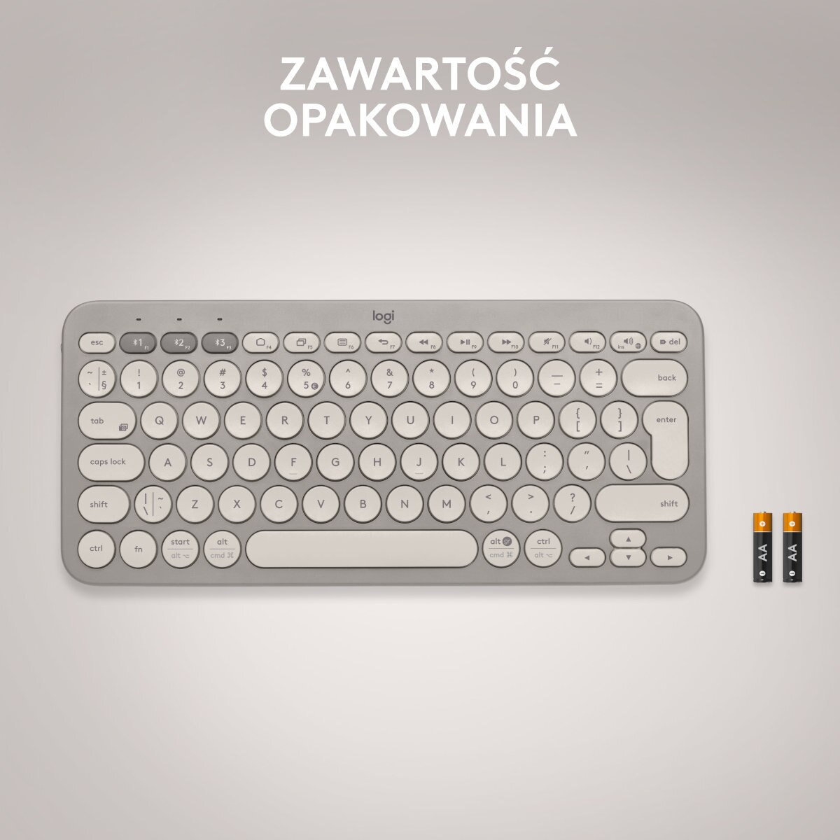 Klawiatura bezprzewodowa LOGITECH K380 Multi-Device Bluetooth Beżowy (Sand) 920-011165