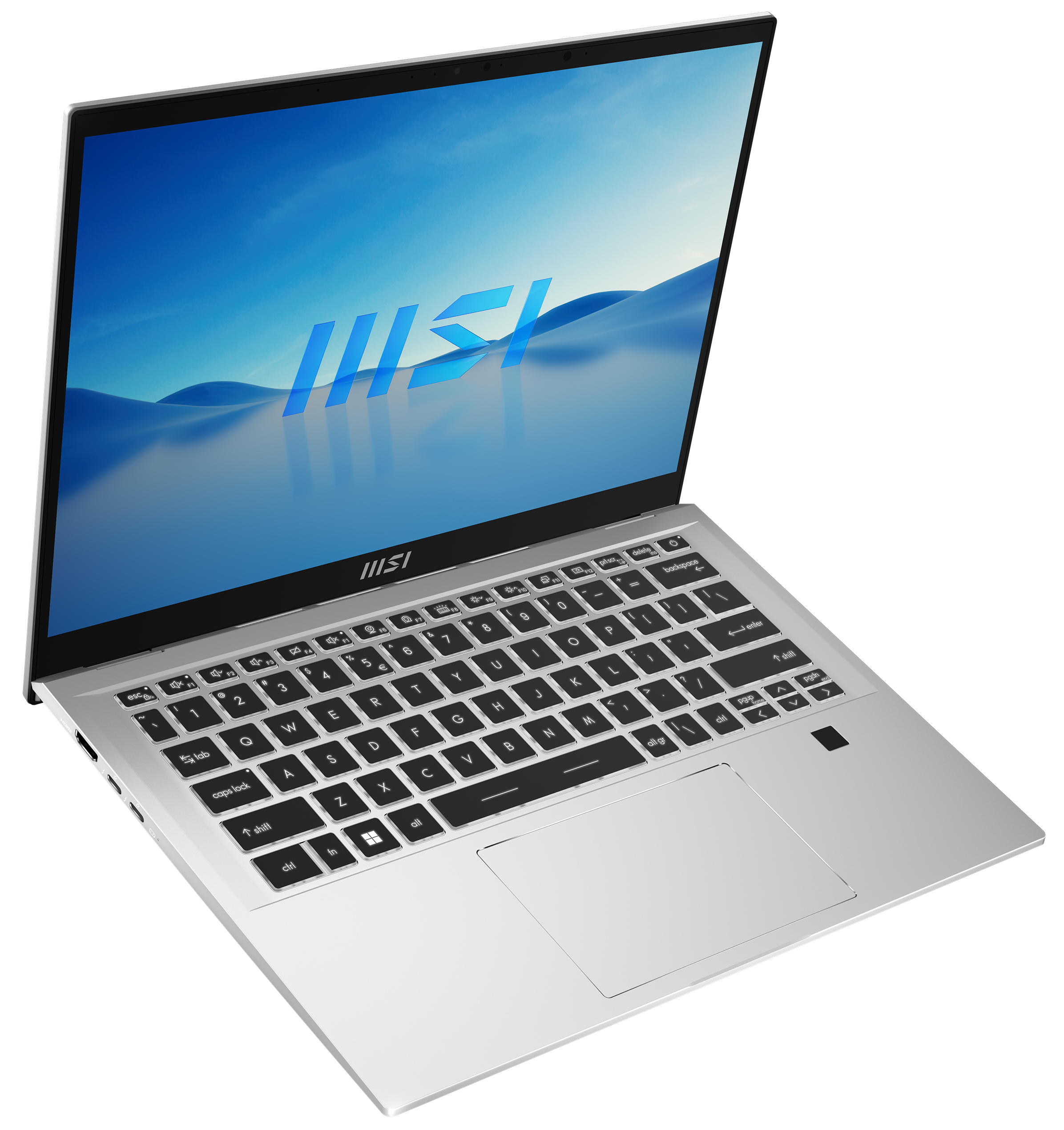 Core™ i7 EVO, GB Prozessor, Silver Iris® Notebook, mit Zoll 14,0 (64 PRESTIGE SSD, 11 Urban Bit) Pro 14 MSI Intel® Windows Intel®, RAM, 1 Display, TB 16 Xe,