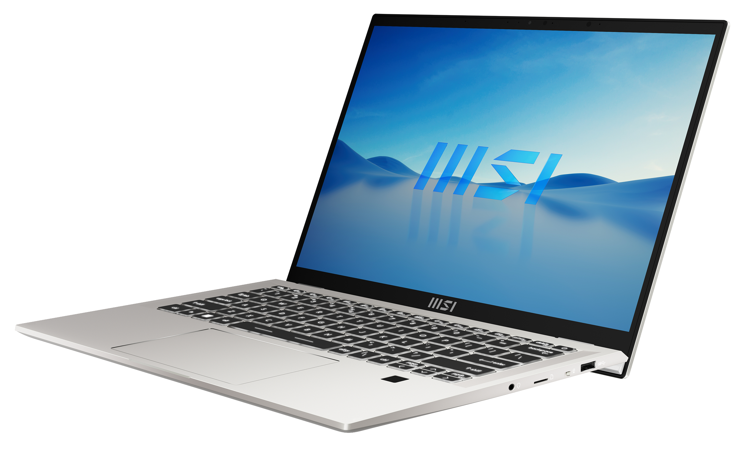 Core™ i7 EVO, GB Prozessor, Silver Iris® Notebook, mit Zoll 14,0 (64 PRESTIGE SSD, 11 Urban Bit) Pro 14 MSI Intel® Windows Intel®, RAM, 1 Display, TB 16 Xe,
