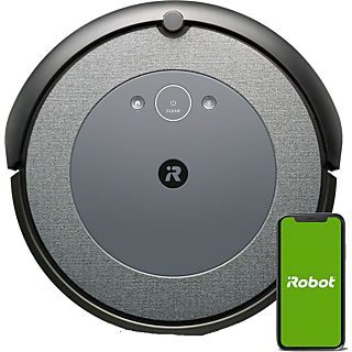 Robot aspirador - IROBOT Roomba I5, 33 W, 0.4 l, Dirt detected, 2 cepillos, Limpieza por voz, Gris